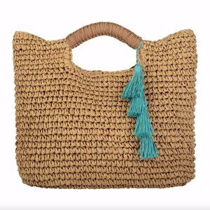 FALLON & ROYCE - Paloma Natural Woven Straw Tote Bag (NWT)